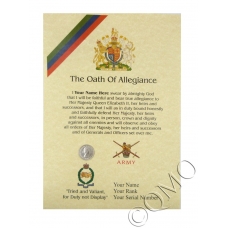 KORBR Kings Own Royal Border regiment Oath Of Allegiance Certificate